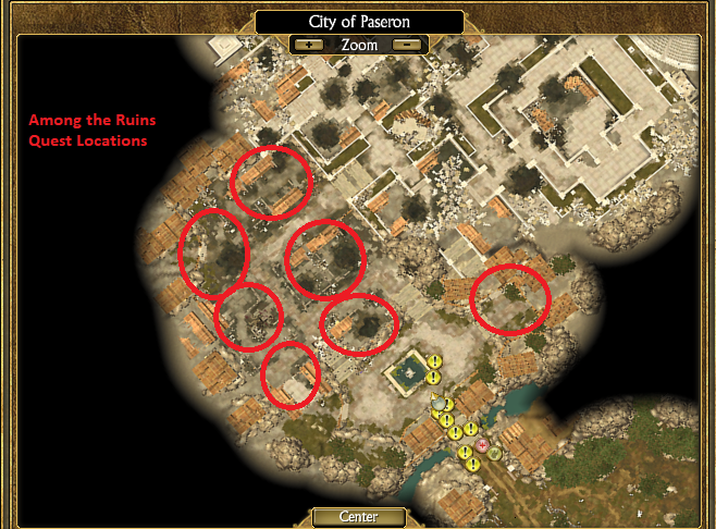 Among the Ruins Map Locations